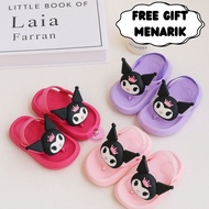 [LAST CALL] JISOOBABY AA-204 Baby Toddler Sandals Rubber Material Cute kuromi Model Waterproof Ages 