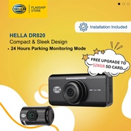 HELLA DR 820 Dash Camera | German 2CH Front/Back Camera FHD 1080P | Include Installation 32GB SD card 18-month Warranty