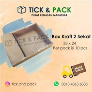 Box Kraft Dus Kue Nasi Parcel Hampers 33 x 24 Packaging Unik