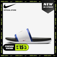 Nike Mens Offcourt Slide France Sandals - White
