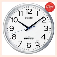 Seiko clock, wall clock, office type, radio wave, Seiko Next Time, silver metallic, diameter 350x48mm ZS253S.