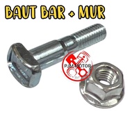 MESIN MT9000 BOLT PLUS BAR nut - Stud + nut bar chainsaw machine senso Sinso Montana 9000