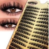 224 Clusters Of Faux Mink-Like Eyelash Clusters, 0.05D, Mixed Sizes 8-16mm, Natural Style, Dense, In