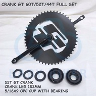 CRANK GT 60T/52T/44T FULL SET BICYCLE OPC CRANK BMX LAJAK CRANK SET