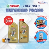 Car Servicing - Castrol 4L Engine Oil Servicing Package | 5W30/5W40 Car Servicing