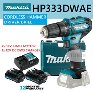 MAKITA HP333DWAE 12V MAX CORDLESS HAMMER DRIVER DRILL