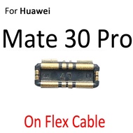 ตัวเชื่อมต่อ FPC 2ชิ้น/ล็อตคลิปที่ยึดแบตเตอรี่สำหรับ Huawei Mate 20 X Lite 30 40 Pro บนชิ้นส่วนซ่อมสายเคเบิลเมนบอร์ดแบบเฟล็กซ์