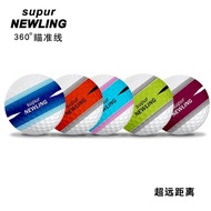Golf Three-Layer Game Ball 360 Degree Seamless Alignment Putter Line Long-Distance Ball High-Density