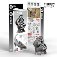 Eugy Dodoland Wild Zebra 3D Paper Puzzle for Kids. Eco-Friendly DIY Gift for Children. Unique 3D Puz