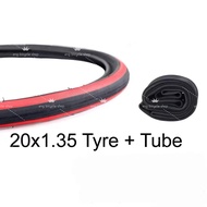 Tayar Basikal (Lajak) Sotong 20x1.35 ( 35-406 ) Tube Strip COMBO SET Tyre Sprinter Tiub Tape Bicycle