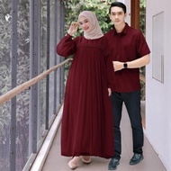 Amale Couple Nuraini L Gamis Muslim Wanita L Kondangan Dress Cp Bj