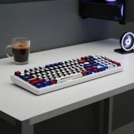 AULA F99 Pro Bluetooth Hotswap Keyboard, Custom Cream, Mechanical Gaming, Comic Themed Keycaps