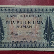 Indonesia seri Budaya 25 rupiah 1952