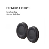 Rear Lens Cover+Camera Body Cap Anti-dust Protection ABS Plastic Black for Nikon D800 D850 D750 Came