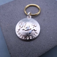 立體英文字(大小寫) 純銀寵物名牌 - 吊飾 狗牌 鑰匙圈