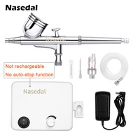 Nasedal Dual Action Airbrush Compressor Kit 0.3mm Sprayer Air Brush for Makeup Body Tattoo Art Cake 