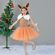 Super Cute Pokémon Eevee Halloween Anime cos Costume Eevee cosplay cosplay Pettiskirt WJGQ0807