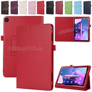 For Lenovo Tab M10 3rd Generation 10.1 Inch 2022 TB-328FU TB-328XU Litchi Pattern Flip Case Foldable Stand Tablet Cover