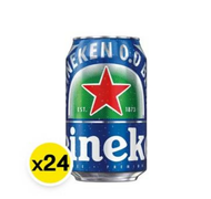 Heineken 0.0 Non-Alcoholic Malt Drink 330 ml. Pack 24.ไฮเนเก้น 0.0 เครื่องดื่มมอลต์ไม่มีแอลกอฮอล์ 33