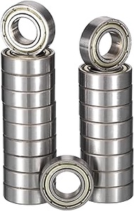 HiPicco 683ZZ Deep Groove Ball Bearings, ID 3mm x OD 7mm x Width 3mm Miniature Bearings, Double Meta