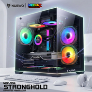 เคส mATX แบรนดัง ทรงตู้ปลา รับการ์ดจอ3พัดลม325มม ประกันศูนย์ไทย Media Z Case NUBWO NPC-334