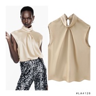 LA4128 - Beige Sleeveless | Blouse Blouse