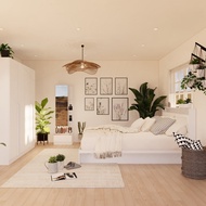 Looms ชุดห้องนอน KYOTO 6 + SACHA + REMUS-E สีขาว