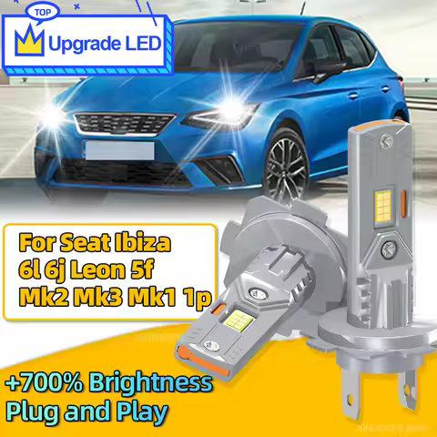 2x H7 Headlight Bulb CSP Chip 30000LM LED Car Light 6000K White For Seat Ibiza 6l 6j Leon 5f Mk2 Mk3