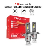 2PCS Nakamichi Car LED Headlight Foglight 1:1 Fit Replacement H1 H3 H4 H7 H8/H11 9005 9006 GS810
