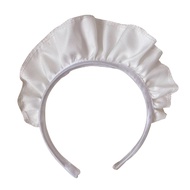 Wide Ruffle Headbands for Women Cosplay White Maid Headwear Gothic Accessories