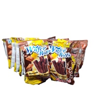 Wafer Rolls Varian Rasa Cokelat & Cokelat Susu - Renceng 10 Sachet