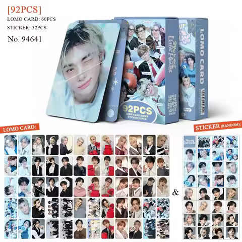 92Pcs SKZOO Stray Kids New Series 6TH FANMEETING Lomo Cards And Stickers Postcards Felix HyunJin Jis