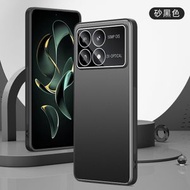 內地直送 - 红米k70pro手机壳新款外壳镜头全包防摔硅胶k60磨砂超薄金属保护套男款K80至尊版高级感带镜头盖支架散热-黑色 红米 K60 至尊版