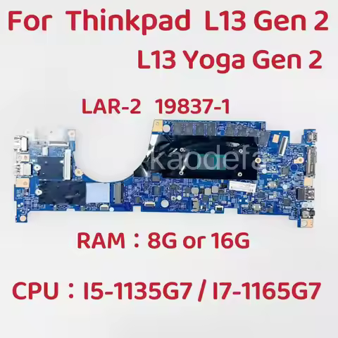 19837-1 Mainboard For Lenovo Thinkpad L13 Yoga Gen 2 L13 Gen 2 Laptop Motherboard with i5 i7 CPU FRU