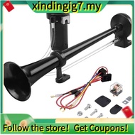 【】150Db 24V Air Horns Black Horn for Truck, Single Trumpet Truck Air Horn, for 24V Vehicles Train Ca