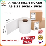 Airwaybill Thermal Roll Sticker 350pcs A6 100 mmx150 mm Consignment Note