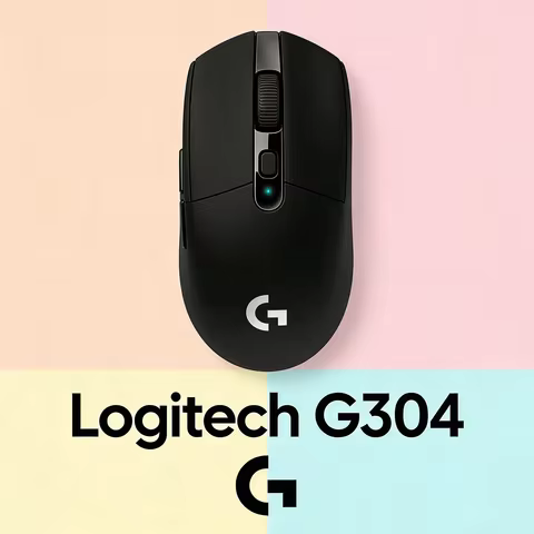 Logitech G304 LIGHTSPEED Wireless Gaming Mouse, HERO 12K Sensor, 12K DPI, High Precision, 6 Programm