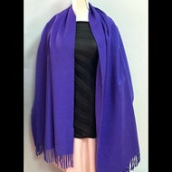 愛馬仕 紫色 Cashmere 羊絨圍巾