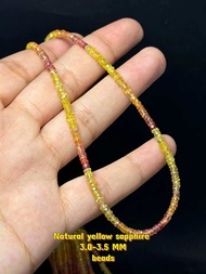 Natural yellow sapphire shaded 3.0-3.8 MM beads