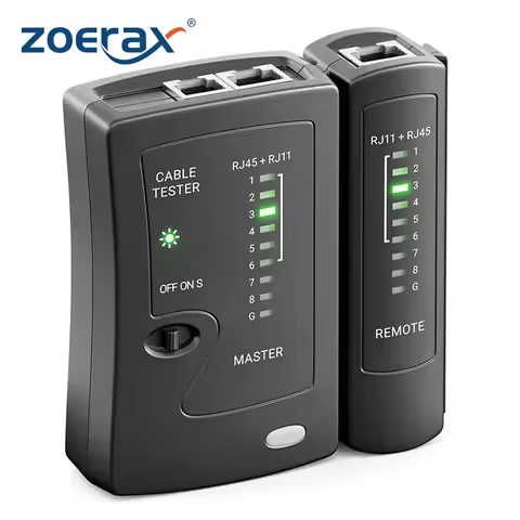 ZoeRax Network Ethernet Cable Tester for LAN RJ45 Cat5 Cat5e Cat6 Cat6a Cat7 UTP/Shielded Cable and 