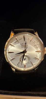 SEIKO watch with gift box 精工錶連盒 銀色錶殼 冰藍錶面 SSA343J1-D