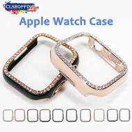 Diamond watch case for Apple Watch series 8 7 45mm 41mm 40mm 44mm protective case for smart watch 6 SE 5 4 3 2 38mm 42mm Two-tone shiny PC diamond cover bumper
