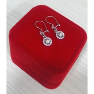 925 SILVER PERMTA HANGING EARRINGS/935 SILVER JEWELRY PLATED WITH GENUINE WHITE GOLD/AJ246