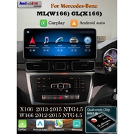 Android 14 For Mercedes Benz ML W166 GL 2012 2015 Wireless CarPlay Car Radio GPS Navigation 12.3Inch