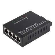 100Mbps 4 RJ45 2 SC Ethernet Fiber Converter Switch Optical Media Converter Single Mode Fiber Switch