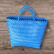 Plain woven bag biru size L18cm W9cm 18cm