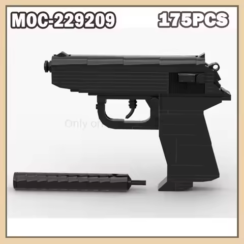 MOC-229209 Walther PPK Pistol Model Building Block Pistol Assembly High-quality Particle Simulation 