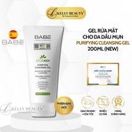 Sữa Rửa Mặt Cho Da Dầu Mụn BABE Stop AKN Purifying Cleansing Gel | Kelly Beauty