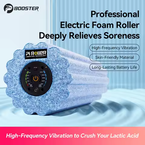 BOOSTER Professional Electric Foam Roller Yoga Pillar Mace Massage Roller Leg Muscle Relaxation Soli