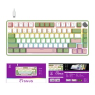 NUBWO คีย์บอร์ดเกมมิ่ง X804     Mechanical MINI RGB SIZE 75% BLUE /RED SW   ใช้แบบสาย มาพร้อมกับKnob